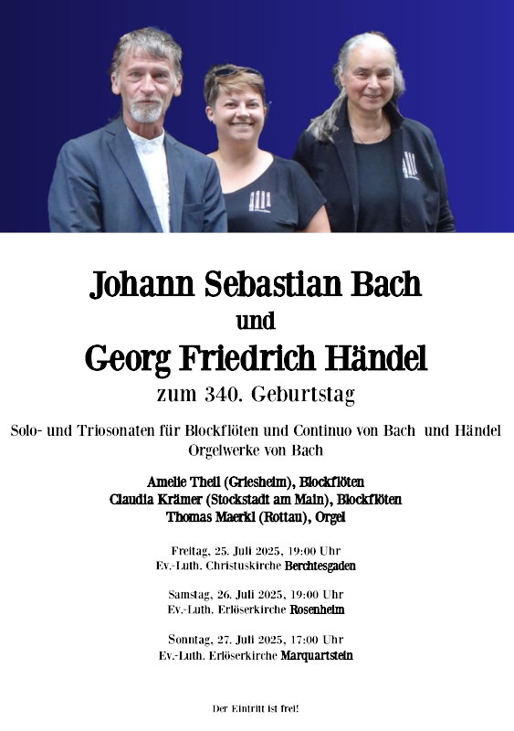 Einladung zum Konzert Bach Händel
