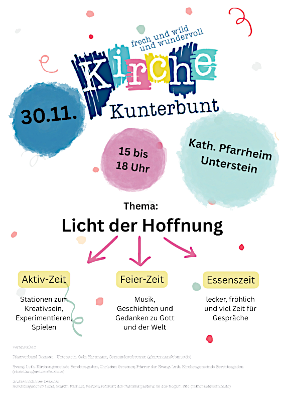 Einladung zur Kirche Kunterbunt am 30.11.2025