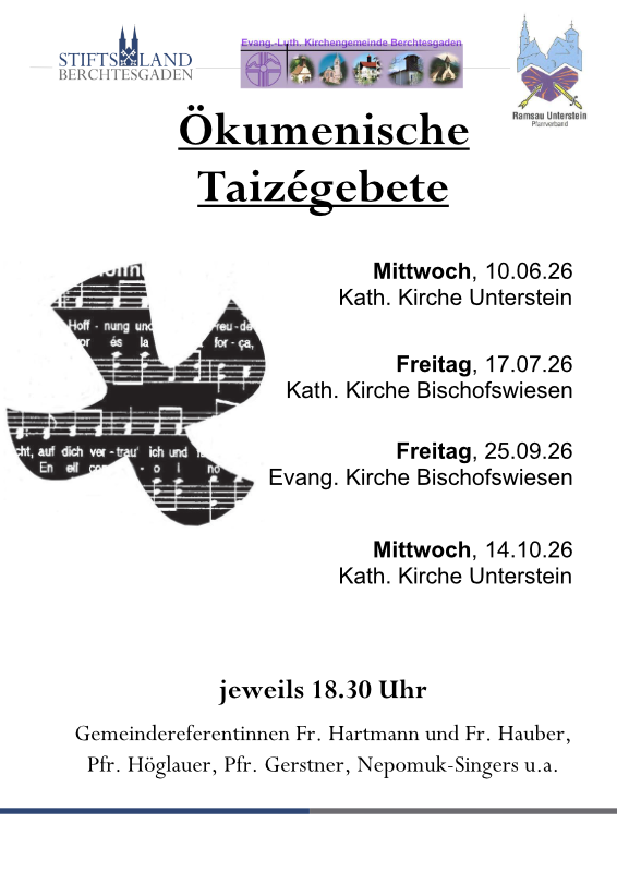 Einladung zu den Taizègebeten